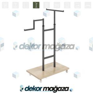 ARMEX 12 Clothing Display Stand with 2 Arms - Image 1