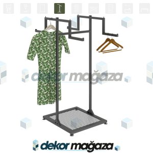 ARMEX 23 Clothing Display Stand with 4 Arms - Image 2