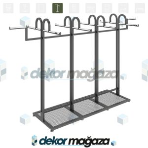 ARMEX 51 Clothing Display Stand with 10 Arms - Image 1