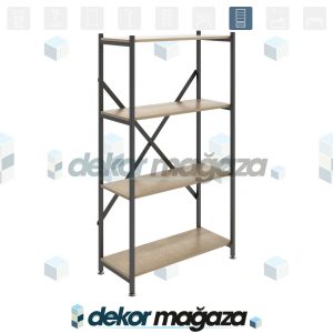 EXE 1 - Endüstriyel, Teşhir Rafı, Kitaplık - Görsel 1