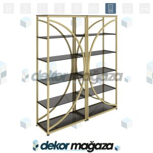 EXE 12 - Endüstriyel, Teşhir Rafı, Kitaplık - Görsel 1