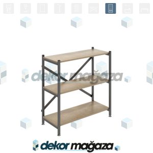 EXE 2 - Endüstriyel, Teşhir Rafı, Kitaplık - Görsel 1