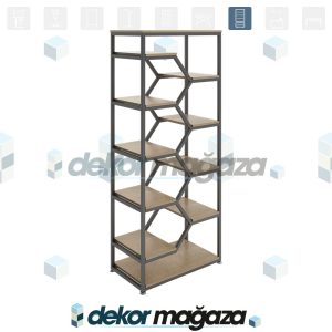 EXE 4 - Endüstriyel, Teşhir Rafı, Kitaplık - Görsel 1