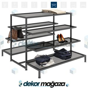 OXO 2 - Ürün Teşhir Masası, Cam, 4 Katlı - Görsel 2