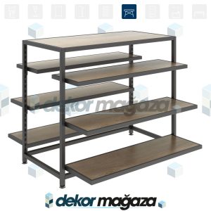 OXO 4 - Ürün Teşhir Masası, Ahşap, 4 Katlı - Görsel 1
