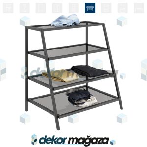 OXO 7 - Ürün Teşhir Masası, Cam, 4 Katlı - Görsel 2