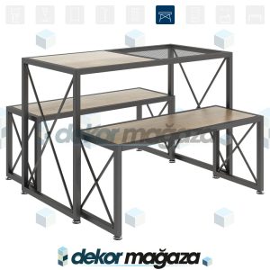 OXO 9 - Ürün Teşhir Masası, 3 lü Set - Görsel 1